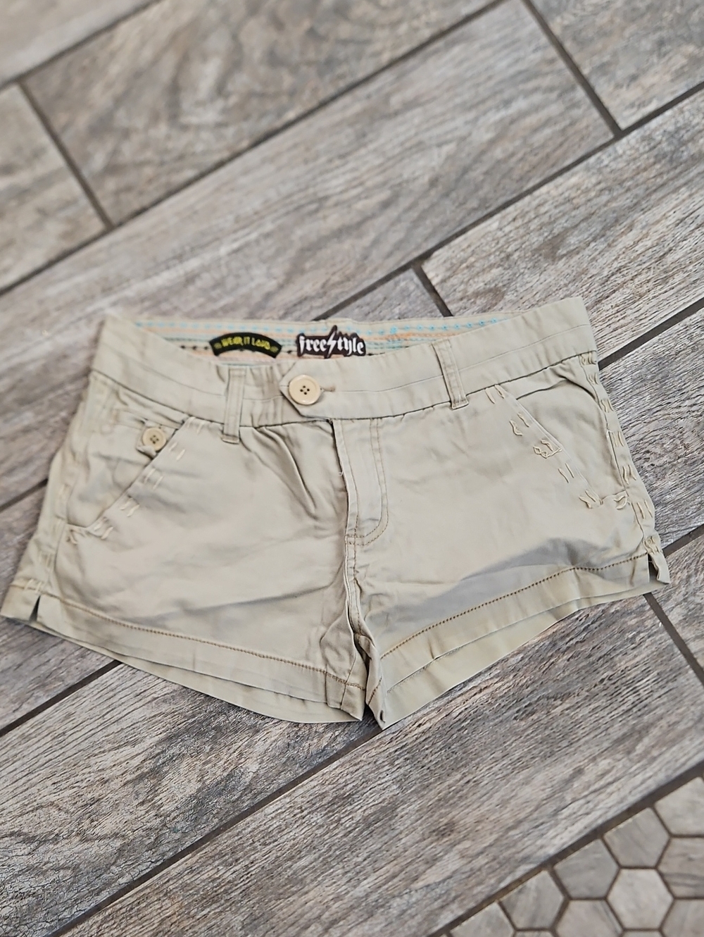 FreeStyle Women's Tan Cotton Casual Shorts